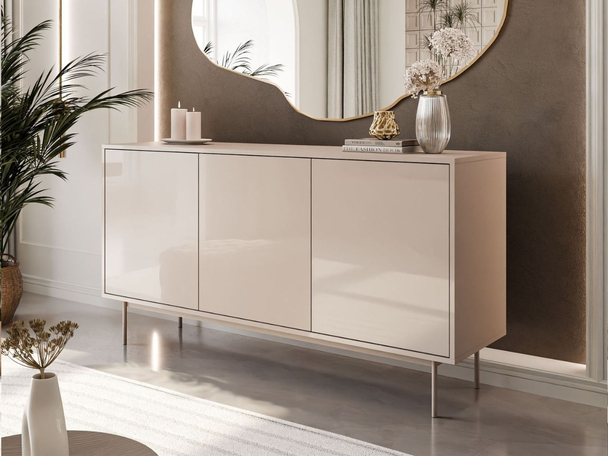 Commode trois portes de 154 cm Vivance Cachemire brillant
