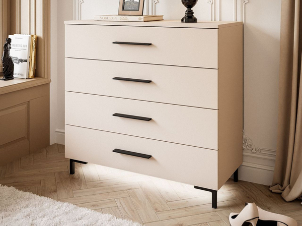 Commode de Rangement avec éclairage LED Nuveo Cachemire