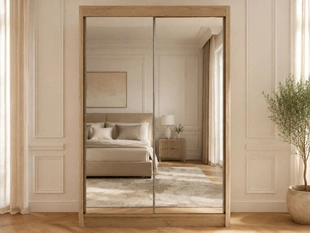 Armoire avec miroir et éclairage LED Luzio Chêne Sonoma