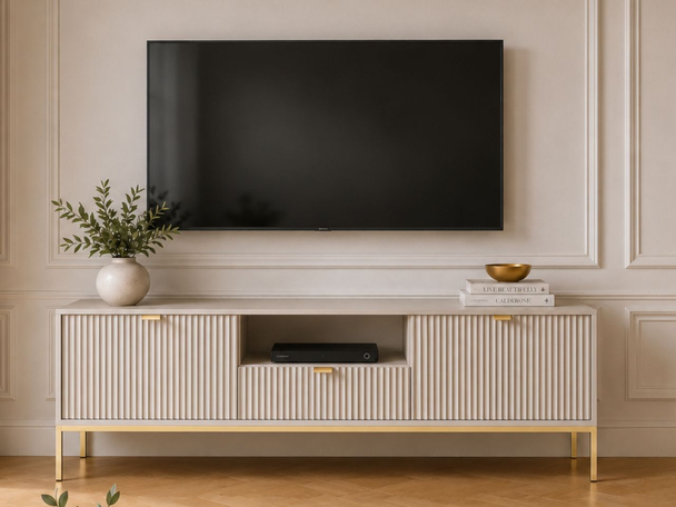 Meuble TV Rangement Amber Cachemire