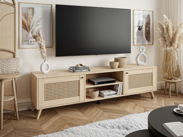 Meuble TV Rangement 180 cm Bellance Marron