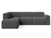 Gris foncé \ Velours \ Angle gauche