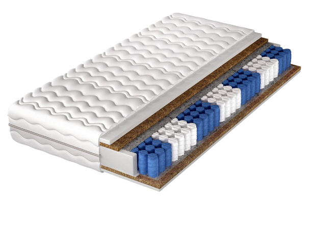 Matelas à ressorts ensachés avec fibres de coco Sola 140x200