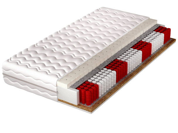 Matelas à ressorts ensachés multipockets avec latex et couche de fibre de coco Nuvia 160x200
