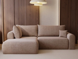 Canapé d'Angle Convertible avec Coffre Savana Bis Beige foncé