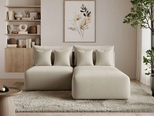 Canapé d'Angle Droite Convertible avec Coffre Ronni Beige