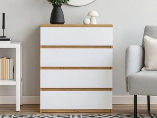 Commode de Rangement Arcadia Marron, Blanc
