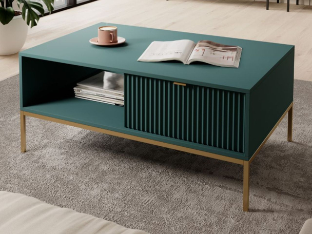 Table Basse avec Rangement Amber vert