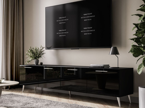 Meuble TV Rangement Noaé Noir
