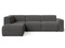 Gris foncé \ Velours \ Angle gauche