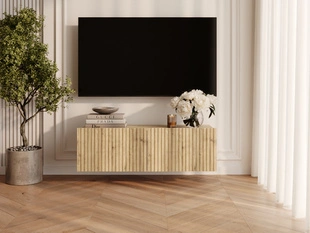 Meuble TV avec portes 100 cm Kioto Chêne Artisan