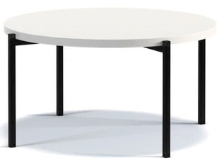 Table basse ronde 84 cm Sevilla Brillant blanc