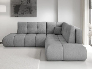 Canapé d'Angle Droite Convertible avec Coffre Kair Gris
