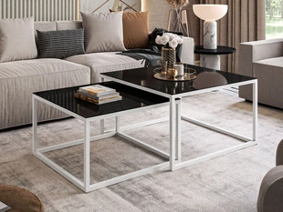 Tables Basses Gigognes Asumi Noir 35x41