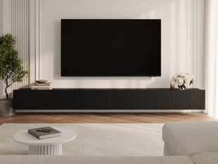 Ensemble de meubles TV avec portes 300 cm Kioto Noir