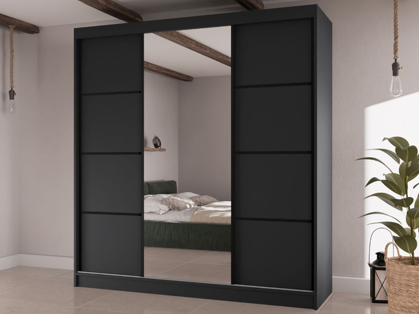 Armoire avec Miroir Vello Noir