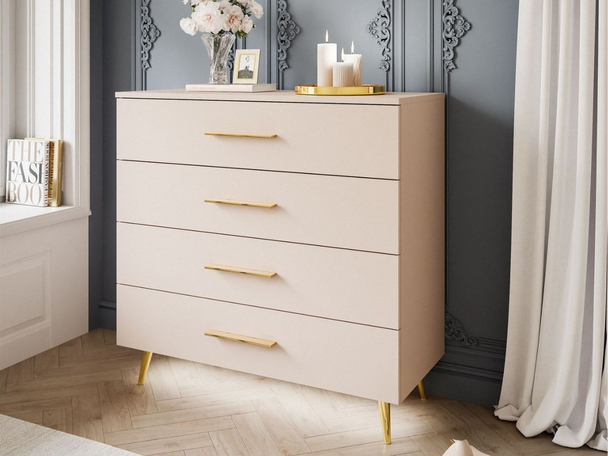 Commode de Rangement avec éclairage LED Nuveo Cachemire