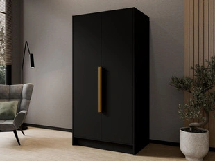 Armoire Portes Battantes Perugia Noir