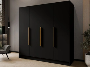 Armoire Portes Battantes Perugia Noir
