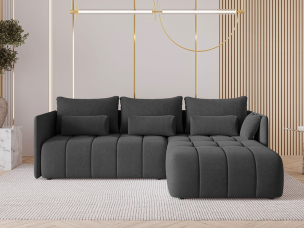 Canapé d'Angle Convertible Réversible Ardi Anthracite