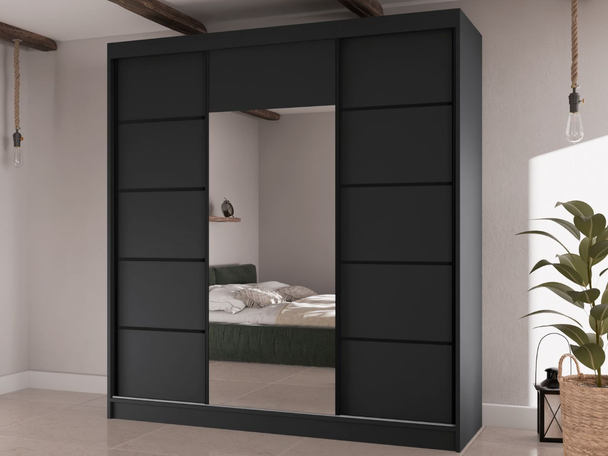 Armoire avec Miroir Maia Noir