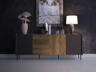 Commode de Rangement Pascale Noyer de Warmie, noir