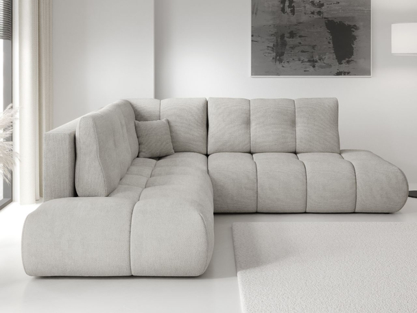 Canapé d'Angle Gauche Convertible avec Coffre Kair Gris clair