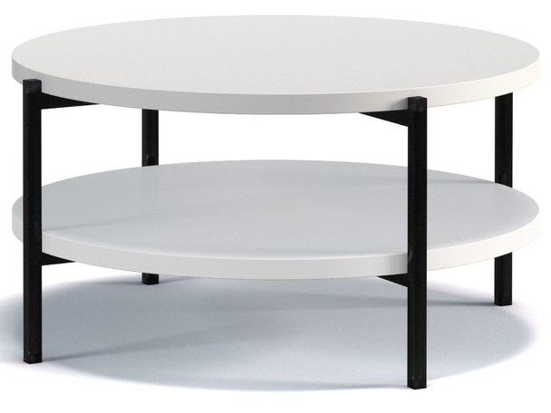 Table basse double Sevilla Blanc mat