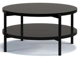 Table basse double Sevilla Brillant noir