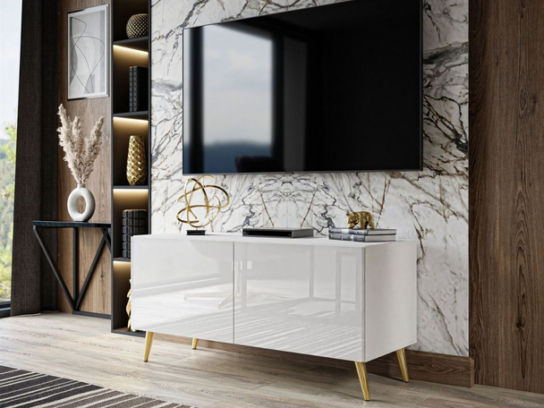Meuble TV Rangement Noaé Blanc
