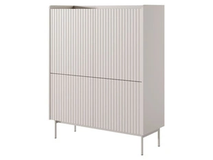 Commode avec portes Abios Beige, Chêne Scandi