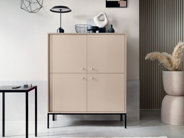 Buffet avec Portes sur Pieds Noirs Amor Beige Sable