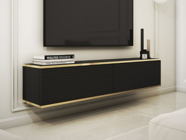 Meuble TV Rangement Diolo noir