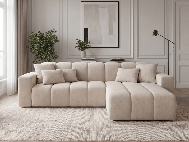 Canapé d'Angle Droite Nork Beige