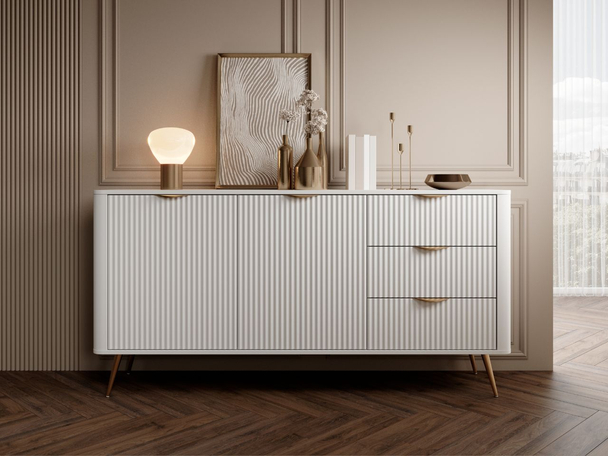 Buffet de Rangement 163 cm Latina Blanc