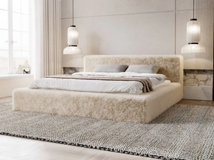 Lit Coffre rembourré avec sommier relevable 180x200 Enjoy