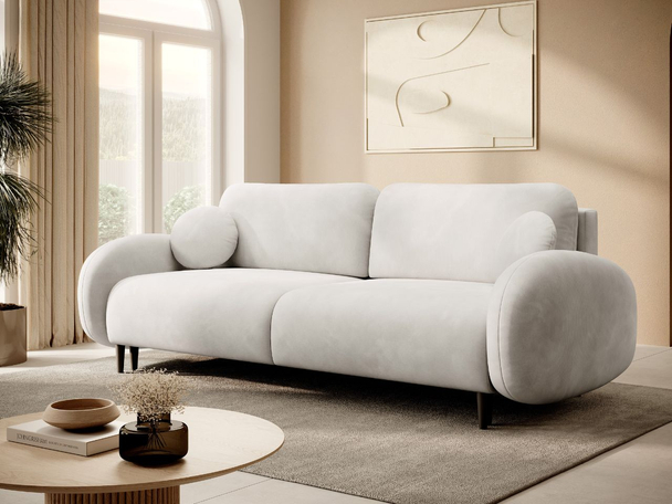 Canapé convertible et rangement pour la literie Alta Beige clair