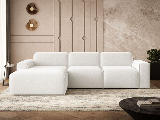 Canapé d'Angle Gauche Lavia Beige clair
