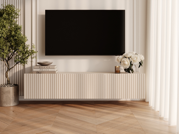 Meuble TV avec portes 150 cm Kioto Cachemire