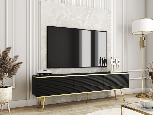 Meuble TV Rangement Diolo noir