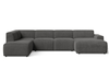 Gris foncé \ Velours \ Angle gauche