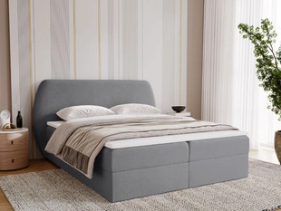 Lit Boxspring avec Coffre de Rangement 120x200 Bogota Gris foncé