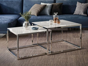 Tables Basses Gigognes Asumi Blanc 39x45