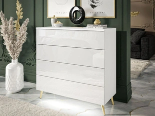 Commode de Rangement avec éclairage LED Nuveo Blanc