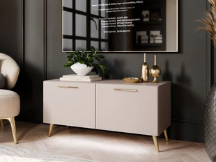 Meuble TV Rangement avec éclairage LED Noaé Cachemire