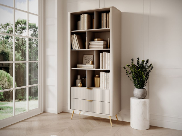 Bibliothèque avec à Tiroirs Latina Beige