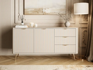 Commode avec Portes et Tiroirs 163 cm Latina Beige