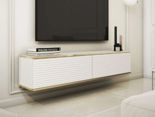 Meuble TV Rangement Diolo blanc