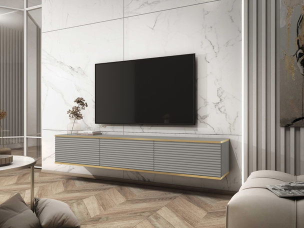 Meuble TV Rangement Diolo gris