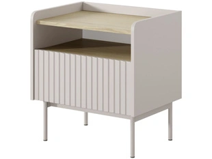 Table de chevet avec tiroirs Abios Beige